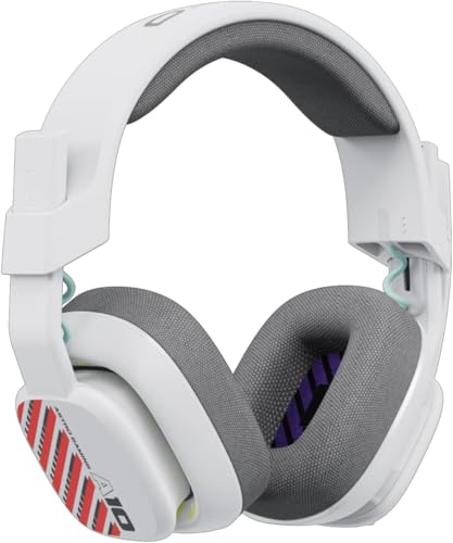 ASTRO A10 Gaming-Headset Gen 2 Kabelgebundenes Headset, Over-Ear-Gaming-Kopfhörer, Leicht & Robust, Flip-to-mute-Mikrofon, 32 mm Treiber, Für PS5, PS4, Nintendo Switch, PC - Weiß von ASTRO Gaming