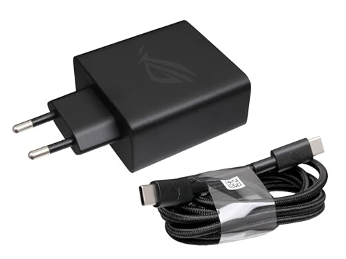 Asus 0A001-00899000 Original USB-C Netzteil 65,0 Watt EU Wallplug kleine Bauform inkl USB-C Kabel für ROG Phone 5s (ZS676KS) von Asus