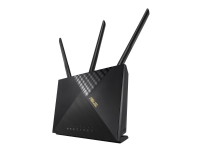 ASUS 4G-AX56, Wi-Fi 6 (802.11ax), Dual-Band (2,4 GHz/5 GHz), Eingebauter Ethernet-Anschluss, 3G, Schwarz, Tabletop-Router von ASUS