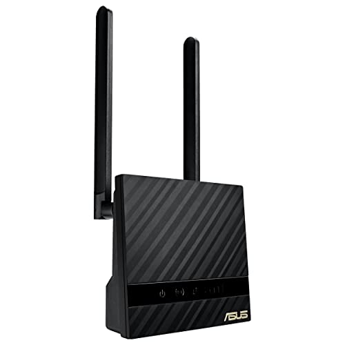 ASUS 4G-N16 Wireless-N300 LTE Modem-Router (4G LTE Mobiles Breitband, 150 Mbit/s, WLAN, 300 Mbit/s, LAN-Port), Schwarz von ASUS