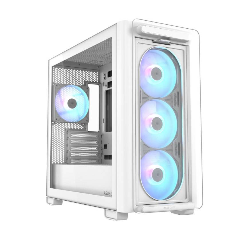ASUS A23 PLUS TG ARGB microATX PC Gehäuse, weiß von ASUS