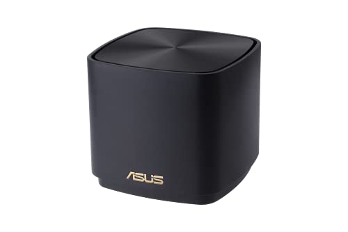 ASUS Ai Mesh AX-WLAN System ZenWiFi XD4 Schwarz (1er Pack, AX1800 WiFi 6, 2x Gigabit LAN, App Steuerung, unterbrechungsfreies Roaming, AiProtection) von ASUS