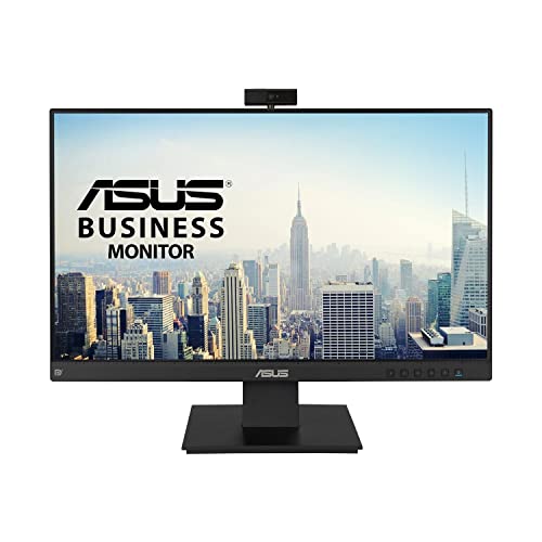 ASUS Business BE24EQK - 24 Zoll Full HD Monitor - 16:9 IPS Panel, 1920x1080 - Blaulichtfilter, Webcam, Mikrofon - DisplayPort, HDMI, D-Sub - Rahmenlos, Schwarz von ASUS