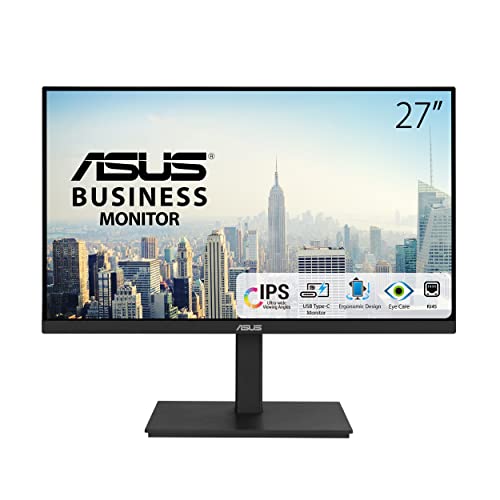 ASUS Business VA27ECPSN - 27 Zoll Full HD Monitor - 16:9 IPS Panel, 1920x1080, 75 Hz, Rahmenlos, ergonomisch - RJ45, DisplayPort, HDMI, USB-C mit 65W, USB-Hub ASUS Business VA27ECPSN - 27 Zoll Full HD Monitor - 16:9 IPS Panel, 1920x1080, 75 Hz, Rahmenlos, ergonomisch - RJ45, DisplayPort, HDMI, USB-C mit 65W, USB-Hub von ASUS