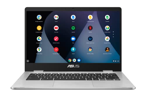 ASUS Chromebook C423 C423NA-BV0553 Laptop 35,56cm (14 Zoll, HD, 1366x768, matt) Notebook (Intel Celeron N3350, 8GB RAM, 64GB eMMC, shared, Chrome OS) Silver von ASUS