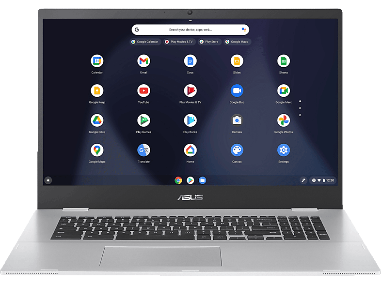 ASUS Chromebook CX1700 (CX1700CKA-BX0035), Chromebook, mit 17,3 Zoll Display, Intel® Celeron®,N4500 Prozessor, 8 GB RAM, 128 eMMC, UHD Graphics, Transparent Silver, Google Chrome OS von ASUS