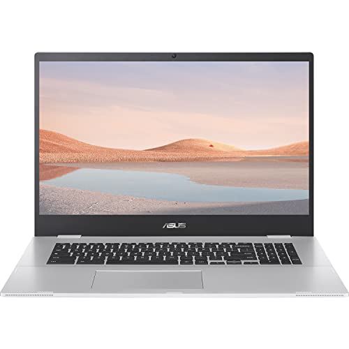 ASUS Chromebook Ultraleichter Laptop, 17.3 Zoll FHD Display, schmale Lünette, Intel Celeron N4500, Type-C, Wi-Fi 6, 17 Stunden Akkulaufzeit, Webcam (4GB DDR4 RAM,32GB eMMC+128G SD C) ard) von ASUS