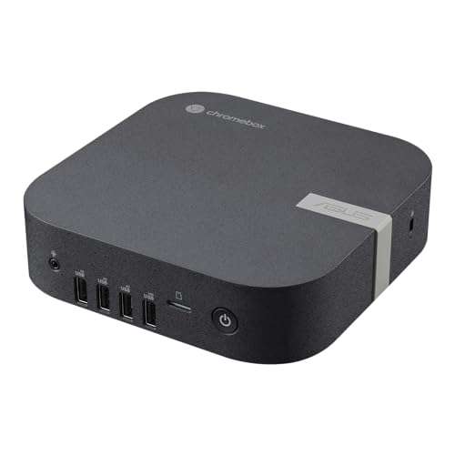 ASUS Chromebox 5a mit Intel® Celeron® Prozessor 7305, 4 GB DDR4 RAM, 128 GB M.2 PCIe G4x4 NVMe SSD, Quad-Display, Wi-Fi 6E und Bluetooth, GB LAN, USB-C, Chrome OS, VESA-Halterung von ASUS