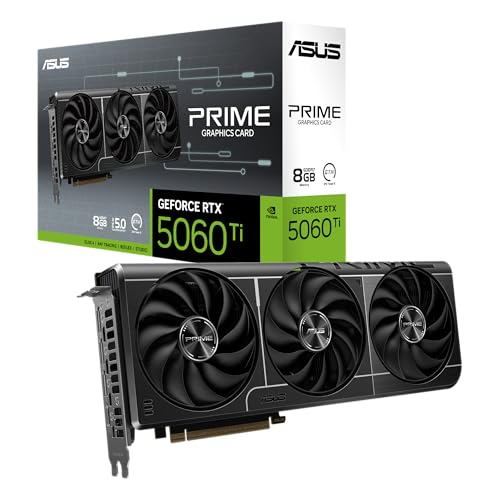ASUS Dual GeForce RTX 5060 Ti 8GB GDDR7 Gaming Grafikkarte (Nvidia GeForce RTX5060Ti DLSS 4, 2,5-Slot Design, PCIe 5.0, 3x DisplayPort 2.1b, 1x HDMI 2.1b, DUAL-RTX5060TI-8G) von ASUS
