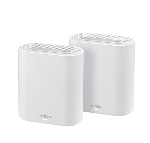 ASUS ExpertWiFi EBM68 2er Set Tri-Band WiFi 6 Mesh WiFi System (bis zu 5 SSIDs, benutzerdefiniertes Gästeportal, 2,5 Gbit/s Port, Netzwerksicherheit auf Enterprise-Niveau, einfache Verwaltungs-App) von ASUS