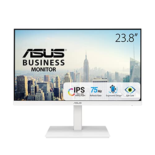 ASUS Eye Care VA24EQSB-W - 24 Zoll Full HD Monitor - Rahmenlos, ergonomisch, Flicker-Free, Blaulichtfilter, Adaptive-Sync - 75 Hz, 16:9 IPS Panel, 1920x1080 - DisplayPort, HDMI, D-Sub, USB Hub ASUS Eye Care VA24EQSB-W - 24 Zoll Full HD Monitor - Rahmenlos, ergonomisch, Flicker-Free, Blaulichtfilter, Adaptive-Sync - 75 Hz, 16:9 IPS Panel, 1920x1080 - DisplayPort, HDMI, D-Sub, USB Hub von ASUS