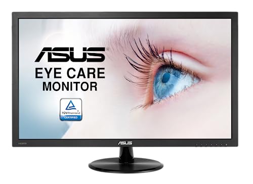 ASUS Eye Care VP247HAE | 24 Zoll Full HD Monitor | 60 Hz, 5ms GtG, Flimmerfrei, Blaulichtfilter | VA Panel, 16:9, 1920x1080 | HDMI, D-Sub von ASUS