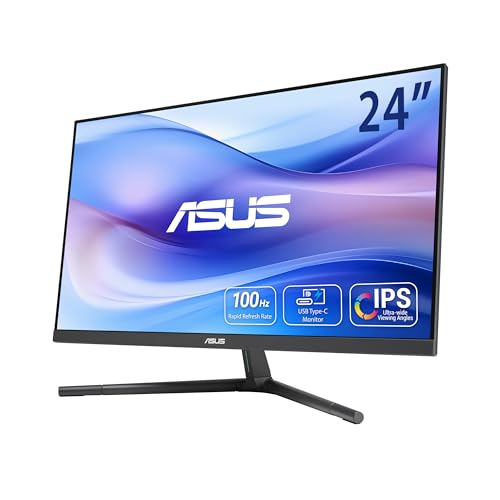 ASUS Eye Care VU249CFE-B 24 Zoll Monitor (Full HD, 100Hz, Adaptive Sync, 15 Watt Power Delivery, USB-C mit DP alt Modus, HDMI, Blaulichtfilter, Rest Reminder) von ASUS