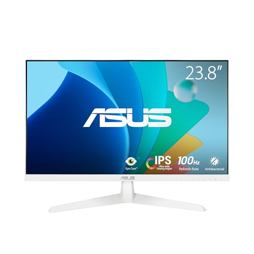 ASUS Eye Care VY249HF-W - 24 Zoll Full HD Monitor - 100 Hz, 1ms MPRT, AdaptiveSync - IPS Panel, Vesa 100x100, 16:9, 1920x1080, HDMI, Weiß ASUS Eye Care VY249HF-W - 24 Zoll Full HD Monitor - 100 Hz, 1ms MPRT, AdaptiveSync - IPS Panel, Vesa 100x100, 16:9, 1920x1080, HDMI, Weiß von ASUS