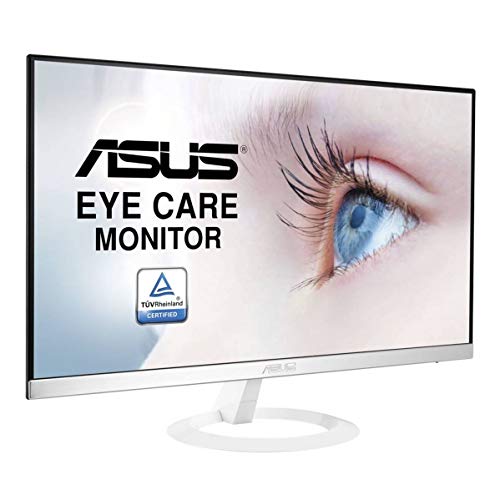 ASUS Eye Care VZ239HE-W - 23 Zoll Full HD Monitor - Schlankes Design, Rahmenlos, Flicker-Free, Blaulichtfilter - 75 Hz, 16:9 IPS Panel, 1920x1080 - HDMI, D-Sub, Weiß von ASUS