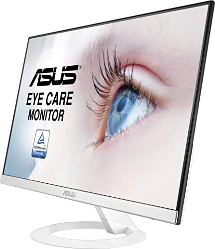 ASUS Eye Care VZ249HE-W - 24 Zoll Full HD Monitor - Schlankes Design, Rahmenlos, Flicker-Free, Blaulichtfilter - 75 Hz, 16:9 IPS Panel, 1920x1080 - HDMI, D-Sub, Weiß von ASUS