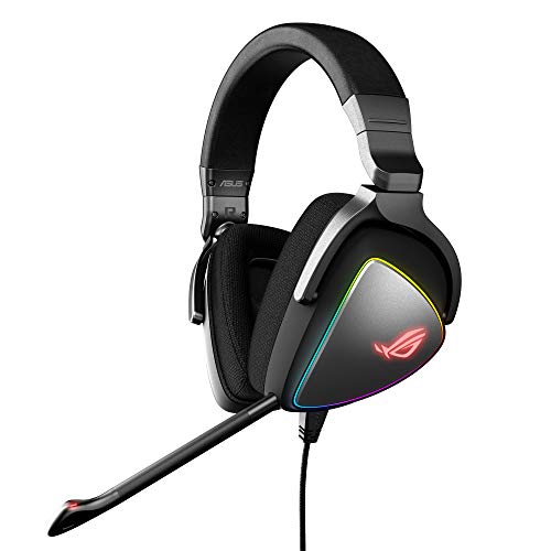 ASUS Gaming-Headset ROG Delta | Headset mit Mikrofon und Hi-Res ESS Quad-DAC | kompatible Gaming-Kopfhörer für PC, Mac, PS4, Xbox One | Aura-Sync-RGB-Beleuchtung von ASUS