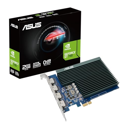 ASUS GeForce GT 730 2GB DDR5 Grafikkarte (4x HDMI, Single-Slot-Design, passive Kühlung, GPU Tweak II, GT730-4H-SL-2GD5) von ASUS