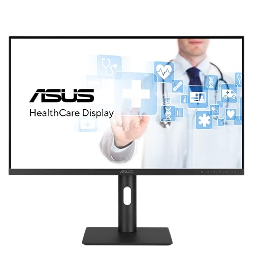 ASUS Healthcare HA2741A - 27 Zoll WQHD Monitor - 16:9, 3.6MP 2560x1440, AGLR, DICOM Pre-Set, antibakteriell behandelt, ergonomisch - DP 1.4 Daisy Chain, HDMI, USB-C mit 15W, USB-Hub von ASUS
