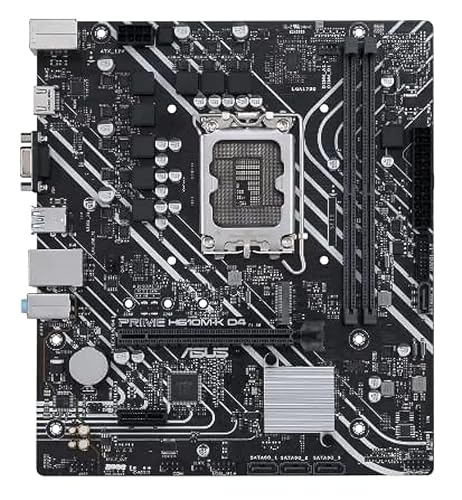 ASUS Intel® H610 (LGA 1700) Mic-ATX Motherboard mit DDR4, PCIe 4.0, M.2 Slot, Realtek 1 GB Ethernet, HDMI®, D-Sub, USB 3.2 Gen 1 Ports, SATA 6 Gbit/s, COM Header, RGB Header von ASUS