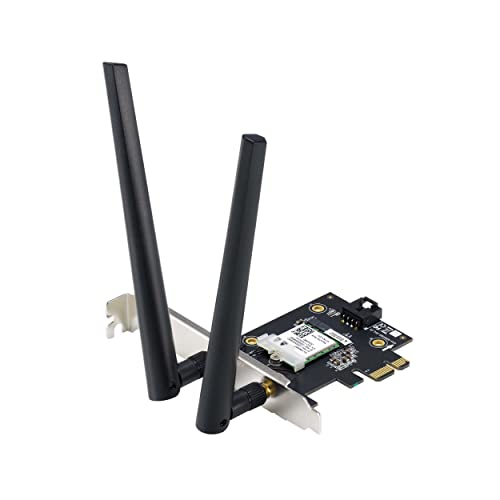 ASUS PCE-AXE5400 WiFi 6E PCI-E Adapter (Zwei Externe Antennen, 6Hz Band, 160MHz, Bluetooth 5.2, WPA3, OFDMA, MU-MIMO) von ASUS