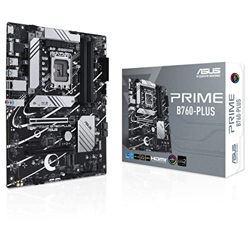 ASUS PRIME B760-PLUS Gaming Mainboard Sockel Intel LGA 1700 (Intel B760, ATX, DDR5 Speicher, PCIe 5.0, 3x PCIe 4.0 M.2, Thunderbolt 4, Aura Sync) von ASUS
