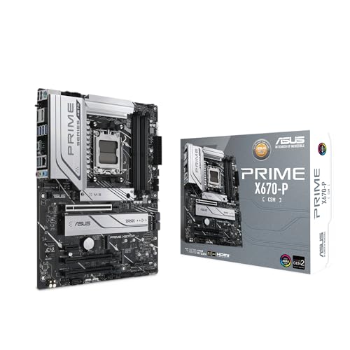 ASUS PRIME X670-P CSM Mainboard Sockel AMD AM5 (Ryzen 7000, ATX, PCIe 5.0, 3x M.2, DDR5-Speicher, ASUS Corporate Stable Model, ASUS Control Center Express) von ASUS