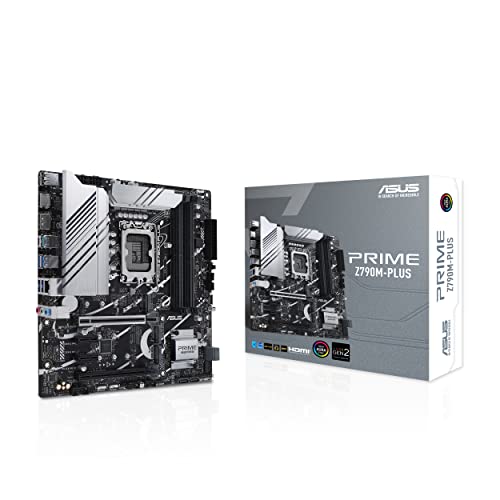 ASUS PRIME Z790M-PLUS Gaming Mainboard (Intel LGA 1700 (mATX, PCIe 5.0, DDR5 Speicher, 3x M.2, Aura Sync) von ASUS