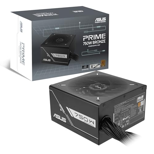 ASUS Prime 750W Bronze Netzteil (750 Watt, für Allround-PCs und Gaming-PCs, 80 Plus Bronze Zertifizierung, Lüfter mit Doppelkugellagern, 6 Jahre Garantie, schwarz) von ASUS