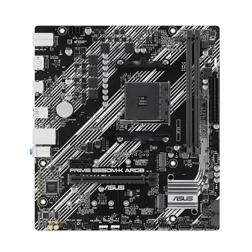 ASUS Prime B550M-K ARGB Gaming Mainboard Sockel AMD AM4 (mATX, PCIe 4.0, 2X M.2, DisplayPort, HDMI, SATA 6Gbit/s, Aura Sync) von ASUS