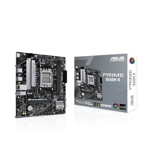 ASUS Prime B650M-R Gaming Mainboard Sockel AMD AM5 (microATX, DDR5, PCIe 4.0, Realtek 2.5Gb Ethernet, HDMI, SATA 6 Gbit/s, BIOS Flashback, Aura Sync) von ASUS