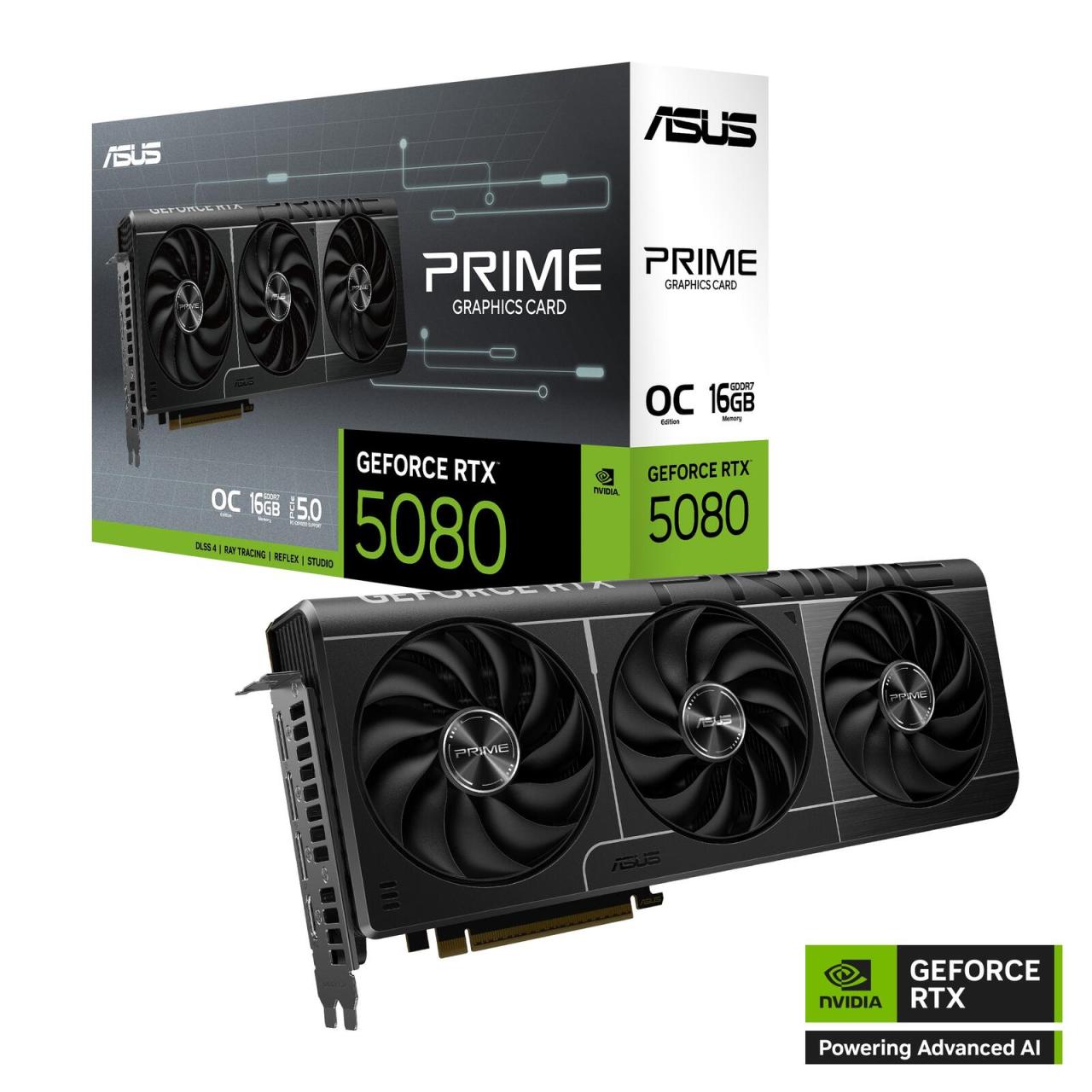 ASUS Prime GeForce RTX 5080 OC Edition 16GB GDDR7 Gaming Grafikkarte ASUS Prime GeForce RTX 5080 OC Edition 16GB GDDR7 Gaming Grafikkarte von ASUS
