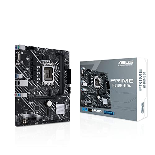 ASUS Prime H610M-E D4-CSM Business Mainboard Sockel Intel LGA 1700 (mATX, PCIe 4.0, 1Gb Ethernet, ASUS COM Debug Header, Remote IT Management) von ASUSK
