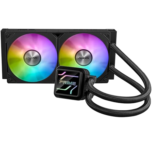 ASUS Prime LC 240 ARGB All-in-One-Flüssig-CPU-Wasserkühlung (zwei ARGB Lüfter, anpassbarer Infinity-Spiegel, 400 mm Schläuche, CPU-Sockel Intel LGA 1851, 1700, 1200, 115X, AMD AM5, AM5 ASUS Prime LC 240 ARGB All-in-One-Flüssig-CPU-Wasserkühlung (zwei ARGB Lüfter, anpassbarer Infinity-Spiegel, 400 mm Schläuche, CPU-Sockel Intel LGA 1851, 1700, 1200, 115X, AMD AM5, AM5 von ASUS