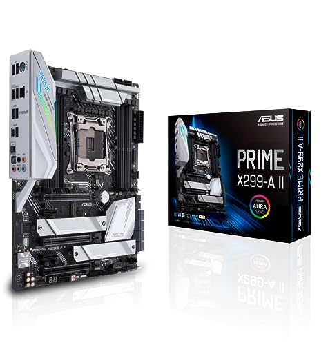 ASUS Prime X299-A II Gaming Mainboard Sockel Intel LGA 2066 (ATX, Intel X299, DDR4, M.2, USB 3.Gen 2, Aura Sync) Schwarz von ASUS