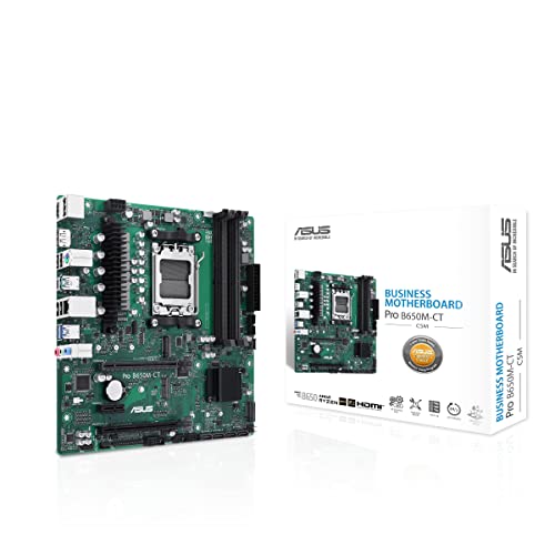 ASUS Pro B650M-CT-CSM Business Mainboard Sockel AMD AM5 (Ryzen 7000, micro-ATX, DDR5 Speicher, PCIe 5.0, USB 3.2 Gen 2, Commercial BIOS Kit) von ASUS