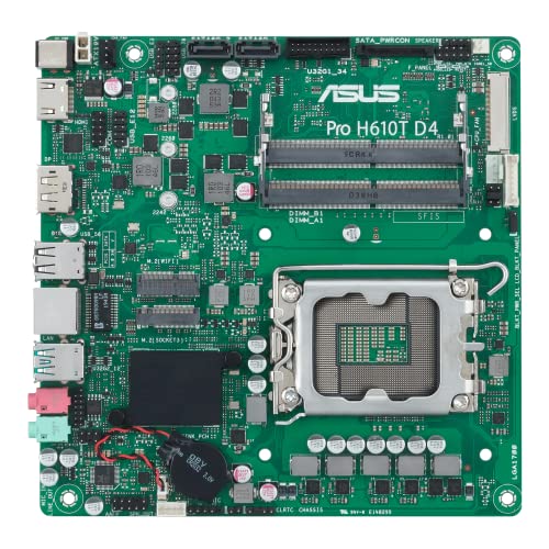 ASUS Pro H610T D4-CSM LGA 1700 (Intel 12. Generation & Intel vPro) TCO-optimierte kommerzielle Motherboard (PCIe 4.0, DP, LVDS, SO-DIMM DDR4, Q-LED Core, ASUS Con. trol center E xpress) von ASUS
