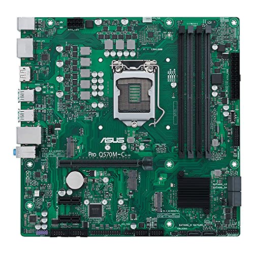 ASUS Pro Q570M-C/CSM Business-Mainboard Sockel Intel LGA 1200 (Micro-ATX, PCIe 4.0, DDR4 DIMM, Intel-vPro-Unterstützung, HDMI 2.0b (iGPU), DisplayPort 1.4a (iGPU), USB-A 3.1) von ASUS