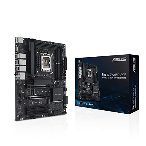 ASUS Pro WS W680-ACE Workstation Mainboard Sockel Intel LGA 1700 (ATX-Mainboard, PCIe 5.0, DDR5, 3x PCIe 4.0, USB 3.2 Gen 2) von ASUS