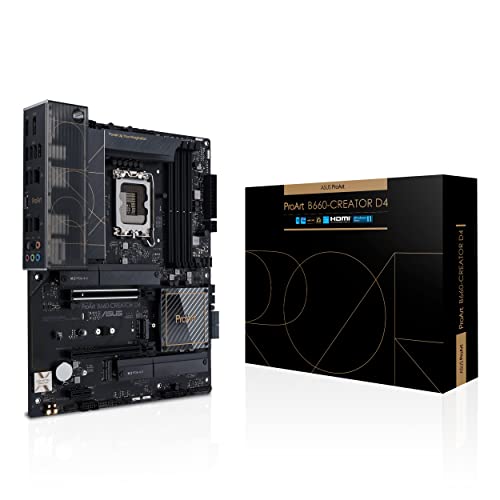 ASUS ProArt B660-CREATOR D4 Mainboard Sockel Intel LGA 1700 (Intel B660, ATX, DDR4 Speicher, PCIe 5.0, 2x M.2, USB-C DisplayPort) von ASUS