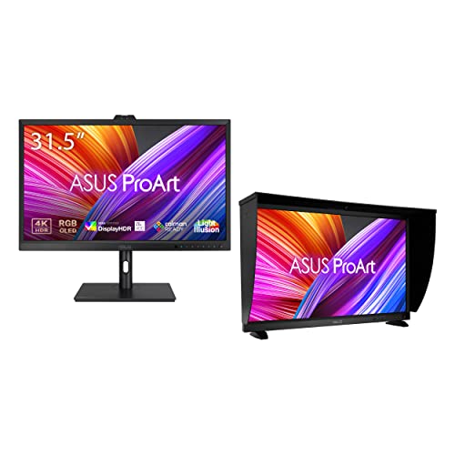 ASUS ProArt OLED PA32DC - 32 Zoll 4K UHD Professioneller Monitor - 16:9, 3840x2160, 10-bit - Kolorimeter, Auto Kalibrierung, ergonomisch, Calman, DisplayHDR 400 - DP, HDMI, 65W USB-C, USB-Hub von ASUS