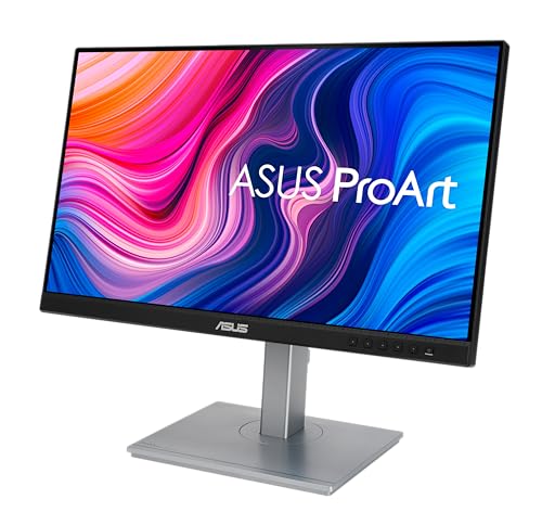 ASUS ProArt PA247CV - 24 Zoll Full HD Professioneller Monitor - 16:9 IPS, 1920x1080 - ergonomisch, Pivot, Calman, hohe Farbtreue - DisplayPort in/out mit Daisy Chain, HDMI, 65W USB-C, USB-Hub von ASUS