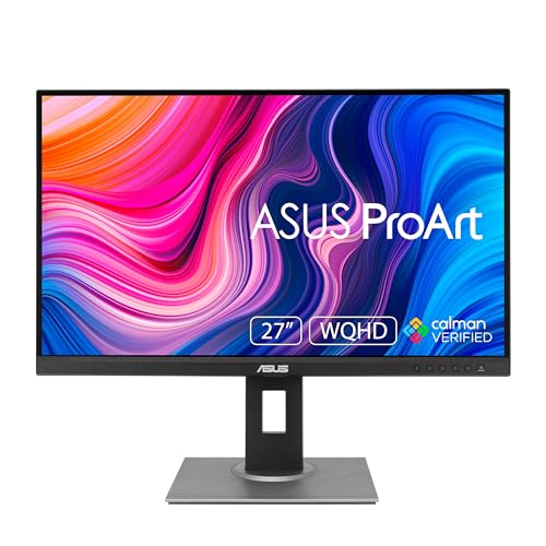 ASUS ProArt PA278QV - 27 Zoll WQHD Professioneller Monitor - 16:9 IPS, 2560x1440 - ergonomisch, Pivot, Calman, Rahmenlos, hohe Farbtreue - DVI, DisplayPort, HDMI, Mini-DP, USB-Hub von ASUS