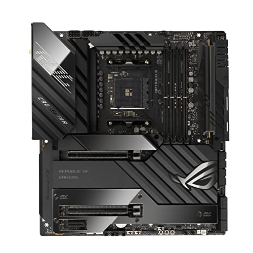 ASUS ROG CROSSHAIR VIII EXTREME AMD X570 Gaming-Mainboard (EATX, 18+2 Leistungsstufen, PCIe 4.0, WiFi 6Ef, SATA 6Gb/s, fünf M.2-Steckplätzen, USB 3.2 Gen) von ASUS