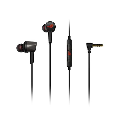 ASUS ROG Cetra II Core In-Ear-Gaming-Kopfhörer (3,5-mm-Stecker, kompatibel mit PCs, Notebooks, Mobiltelefonen, ROG Phone 5, PlayStation 5, Xbox Series X/S und Nintendo Switch), Schwarz von ASUS