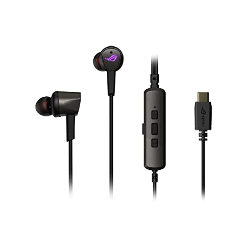 ASUS ROG Cetra II In-Ear-Gaming-Kopfhörer (Geräuschunterdrückung (ANC), Treiber aus Flüssigsilikonkautschuk (LSR), USB-C, kompatibel mit PCs, Smartphones, PlayStation 5, Xbox und Nintendo Switch) von ASUS