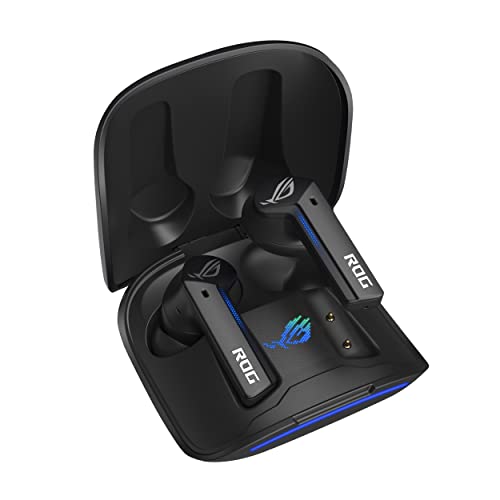ASUS ROG Cetra True Wireless In-Ear Gaming Kopfhörer (aktive Geräuschunterdrückung (ANC), 27 Stunden Akkulaufzeit, kabelloses Laden, Touch-Steuerung, wasserdicht, schwarz) von ASUS
