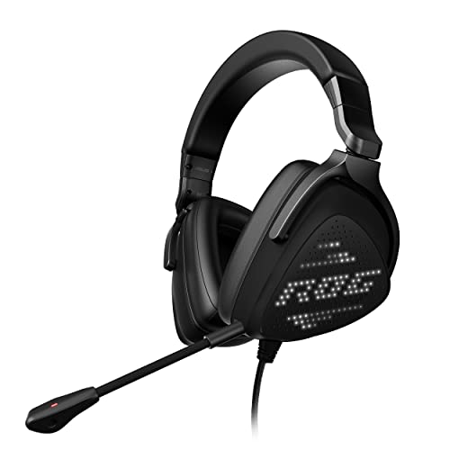 ASUS ROG Delta S Animate Leichtes USB-C-Gaming-Headset mit KI-Rauschunterdrückung Mikrofon, MQA-Rendering-Technologie, Hi-Res ESS 9281 Quad DAC, kompatibel mit PC, Switch und PS5, Schwarz ASUS ROG Delta S Animate Leichtes USB-C-Gaming-Headset mit KI-Rauschunterdrückung Mikrofon, MQA-Rendering-Technologie, Hi-Res ESS 9281 Quad DAC, kompatibel mit PC, Switch und PS5, Schwarz von ASUS