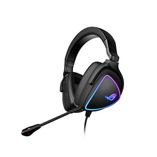 ASUS ROG Delta S Gaming Headset mit USB-C | Ai Powered Noise-Canceling Mikrofon | Over-Ear-Kopfhörer für PC, Mac, Nintendo Switch und Sony Playstation | Ergonomisches Design, Schwarz von ASUS
