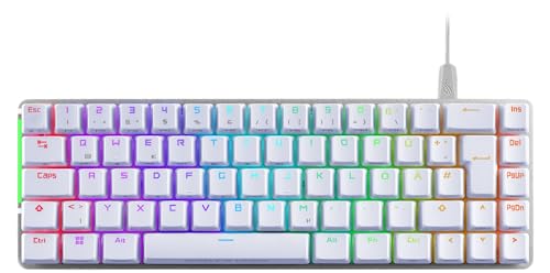 ASUS ROG Falchion Ace WHT RGB Gaming Tastatur (Deutsches Layout, 65% Formfaktor, Touch-Panel, mechanische ROG NX Red Switches, 2X USB-C Anschlüsse, ergonomisch, Aura Sync, Tastaturabdeckung, weiß) von ASUS